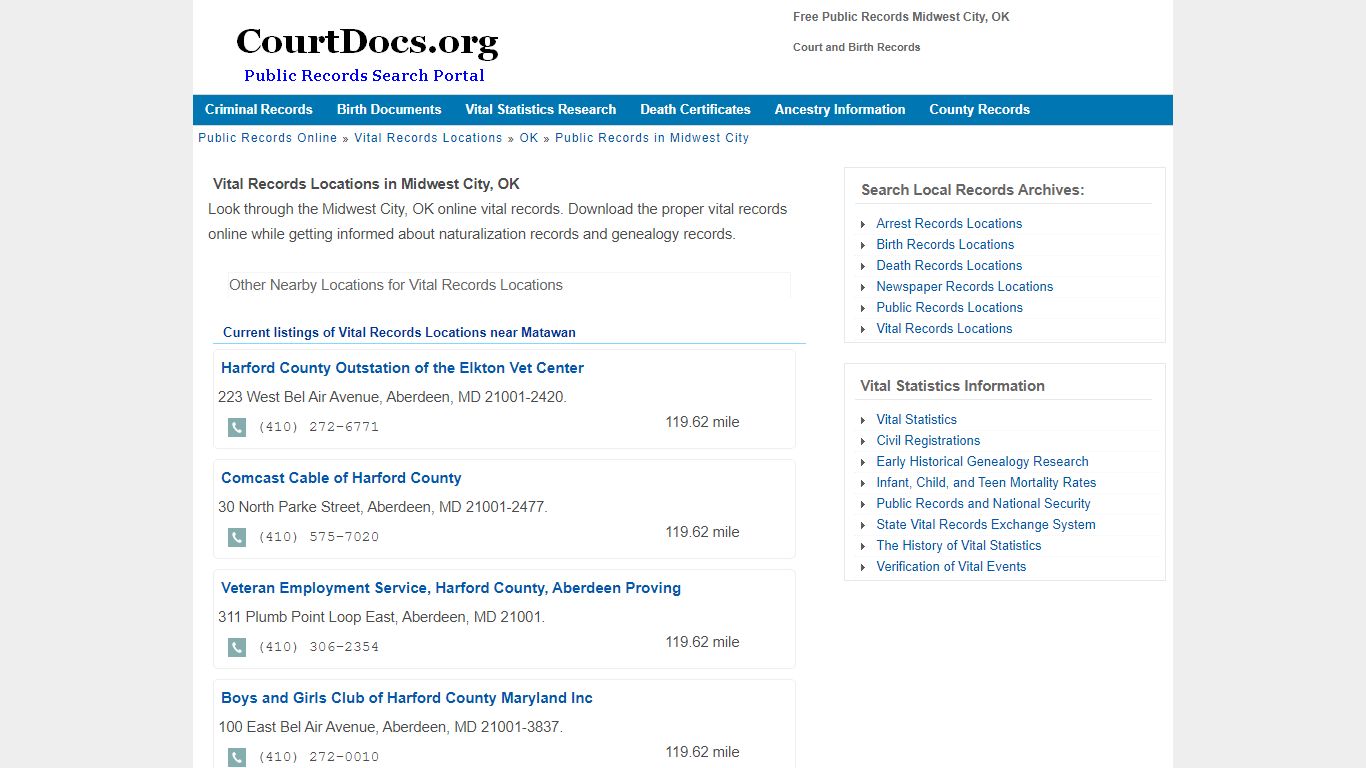 Free Public Records Midwest City, OK - Court and Birth Records