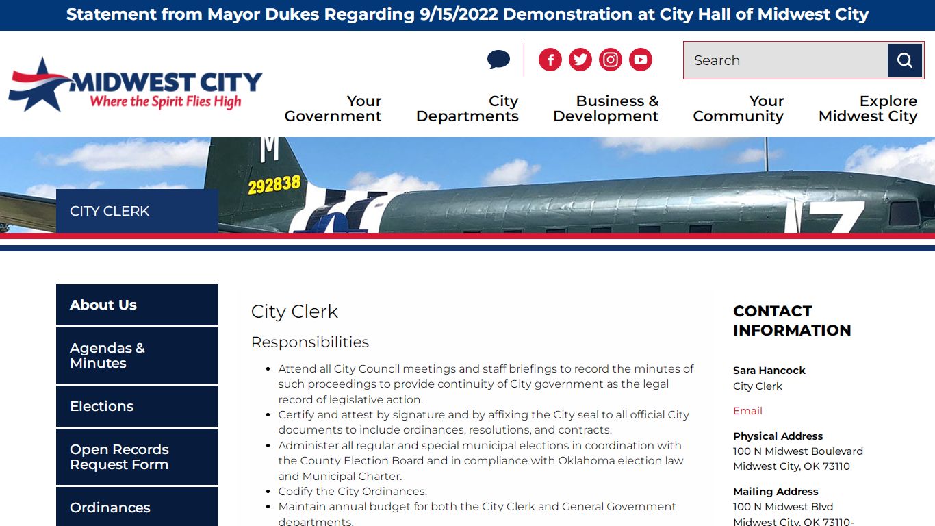 City Clerk | Midwest City Oklahoma